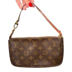 Louis Vuitton LV Monogram Pochette Accessoires Vintage Shoulder Bag Pouch